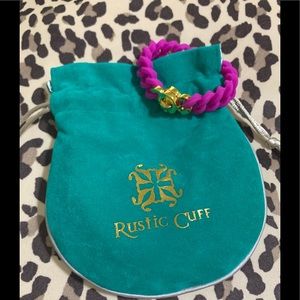 Girls Rustic Cuff purple bracelet